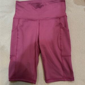 Ideology Women's High-Waisted Magenta Bike Shorts
